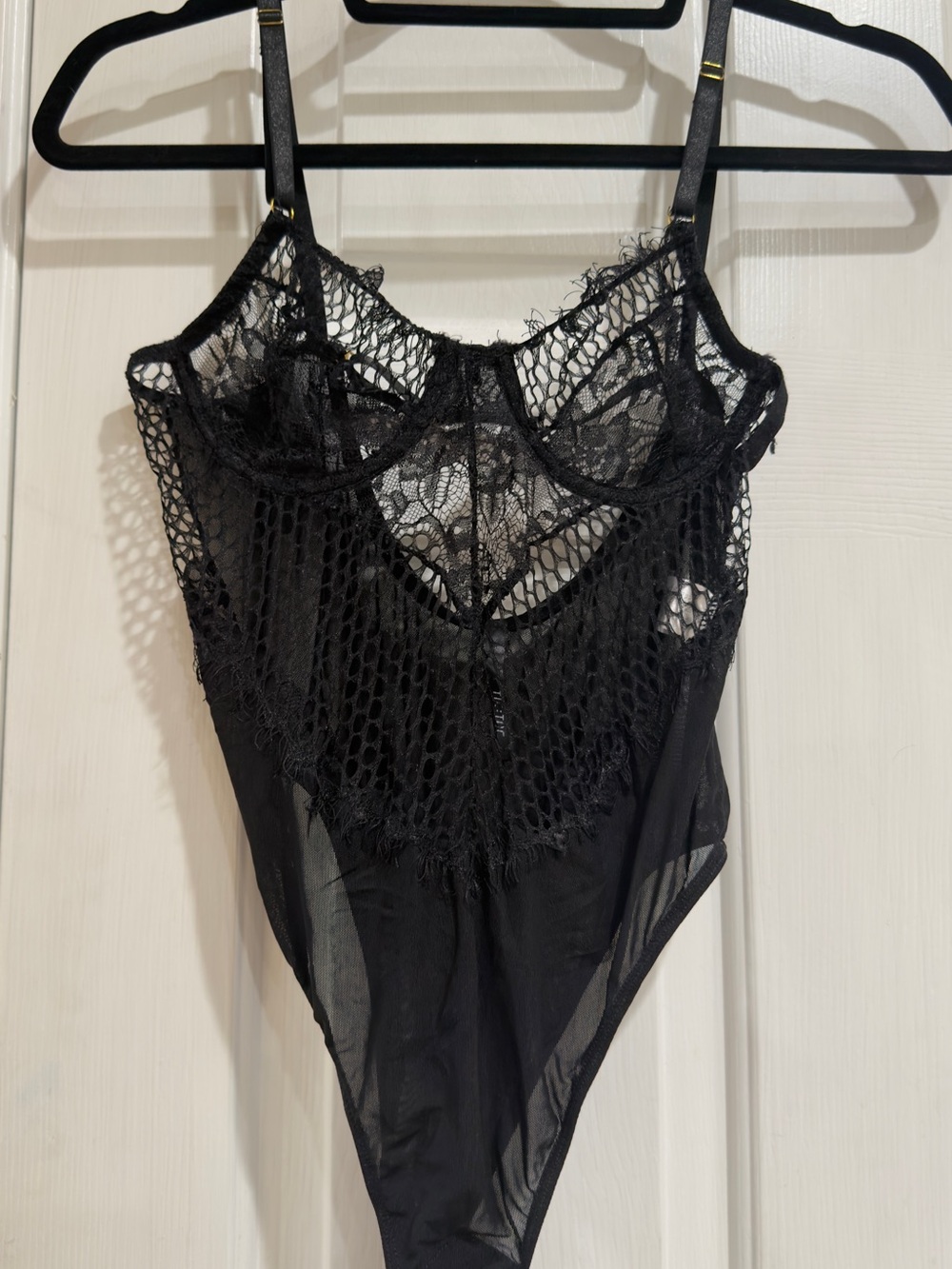 Black Lace Mesh Bodysuit - Women Tops Bodysuits